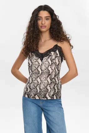 NUVICTORIA STRAP TOP  - Gray Morn Seamless Knit Design