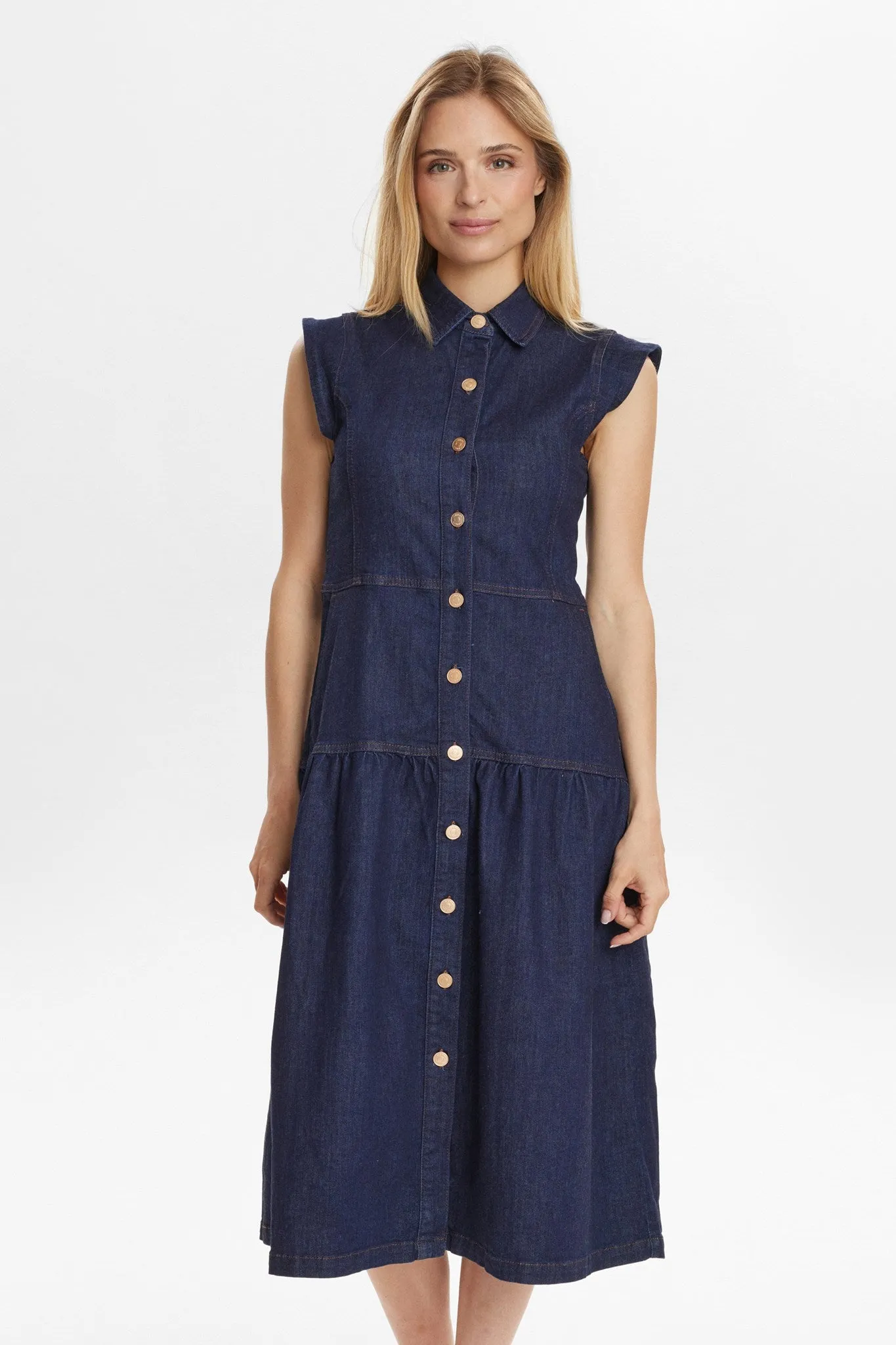 Influencer-Approved NUAMBER DRESS - Dark Blue Denim