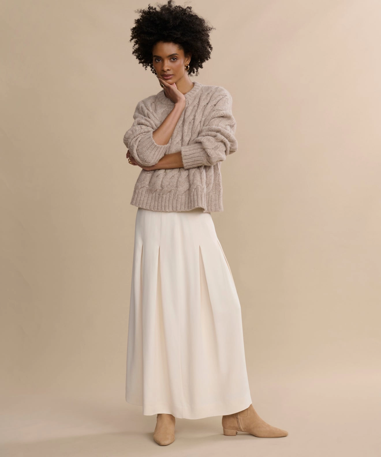 Long Sleeve Tee Suede Carmine Boot