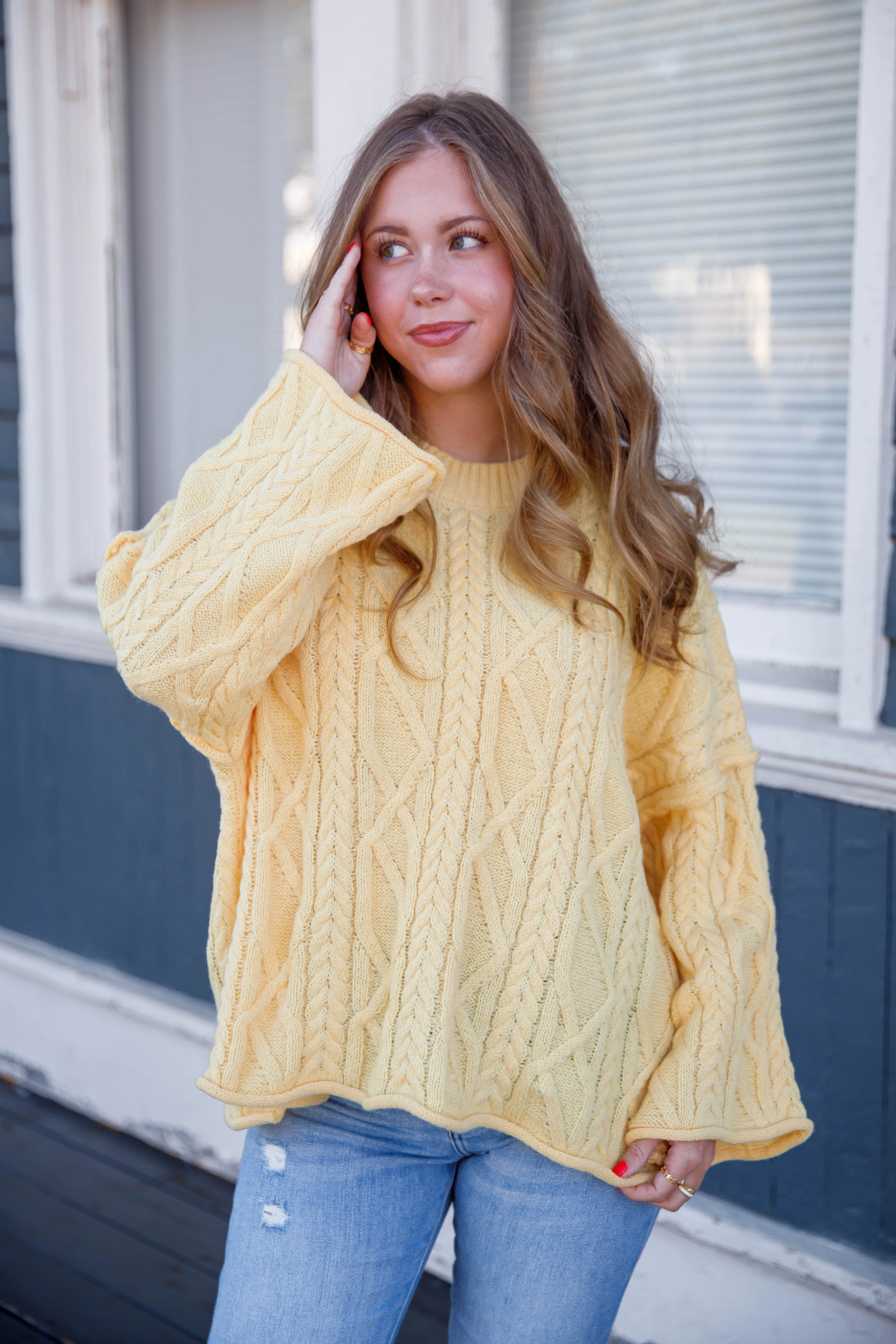 Anti Slip Shoulder Padding HighNeckline Summer In My Mind Sweater