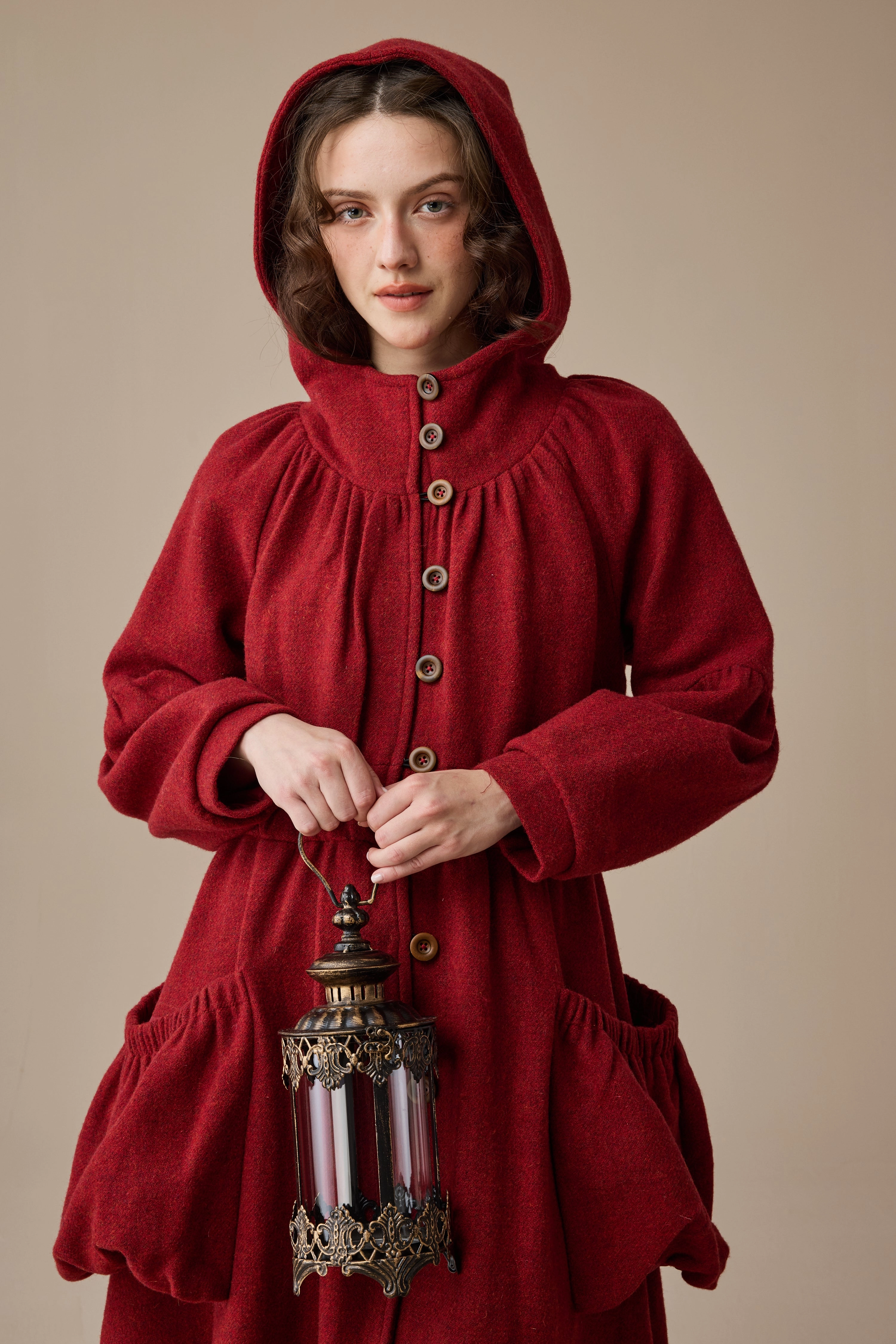 Melissa 28 |100% Wool Hooded Coat Cozy Classic