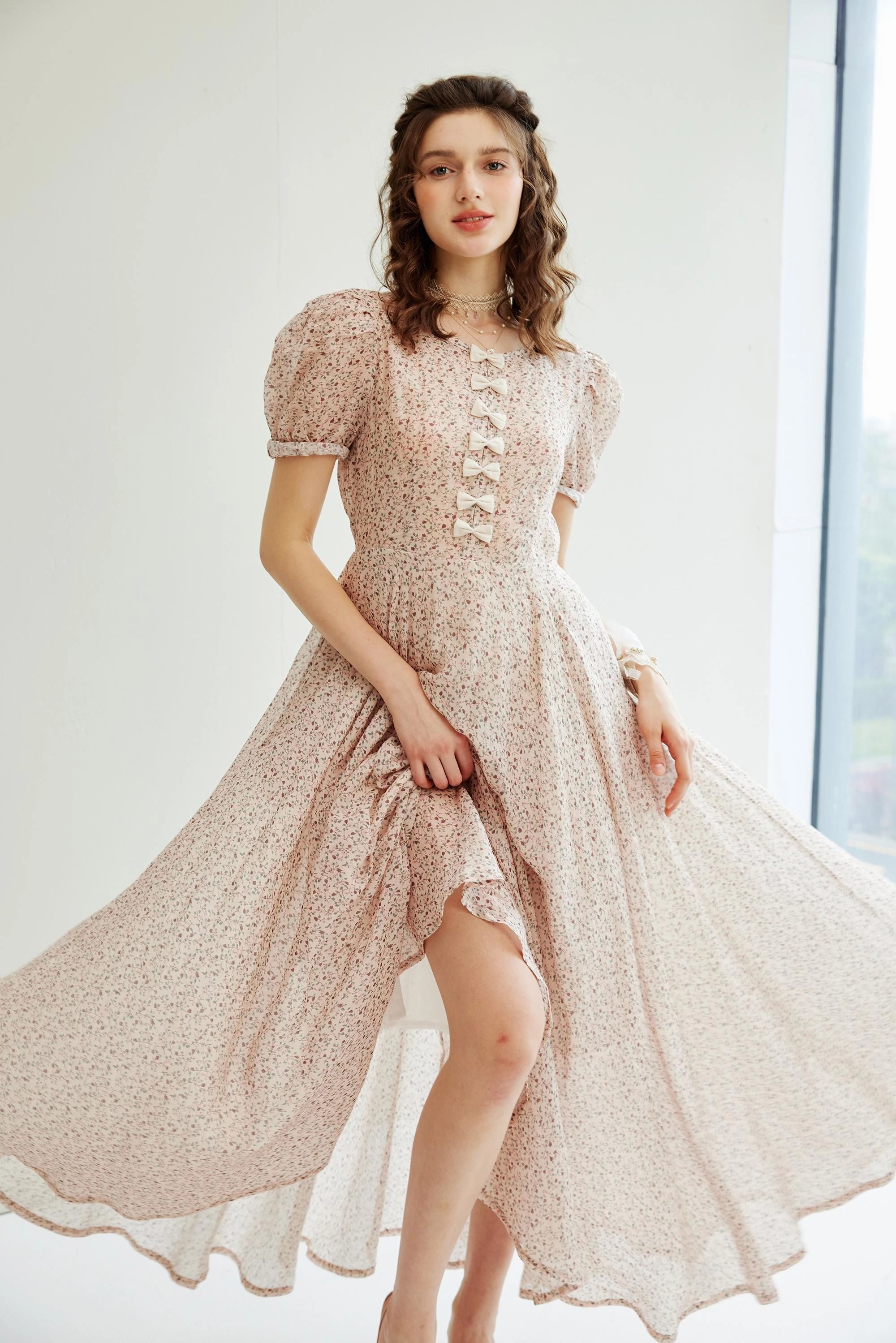 Luna 22 | Maxi linen dress gown Neutral Fit