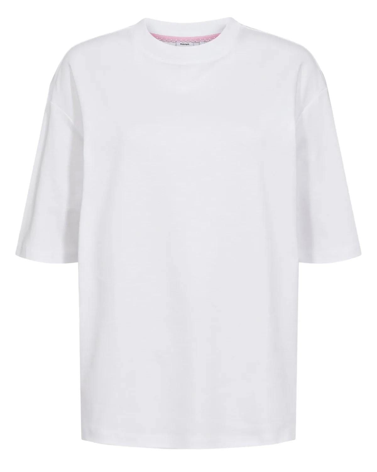 NUGIRA T-SHIRT - Bright White Textured Weave LightweightFabric