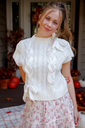 Brushed Interior On My Way Home Sweater Vest-Ivory