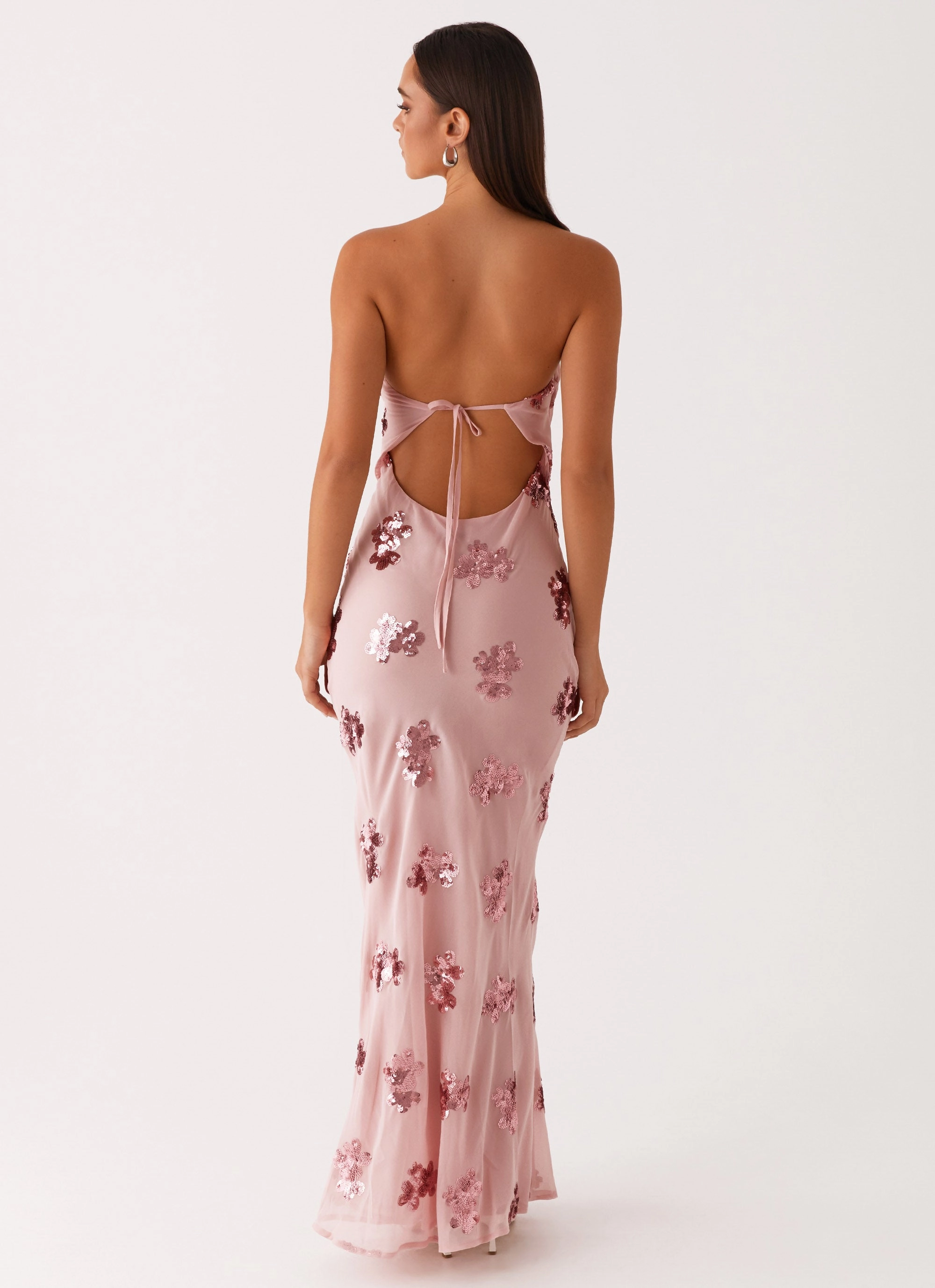 Sweet Escape Sequin Maxi Dress - Baby Pink Smooth Fit