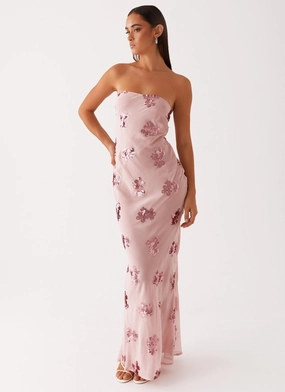 Versatile Fit knee-length Sweet Escape Sequin Maxi Dress - Baby Pink