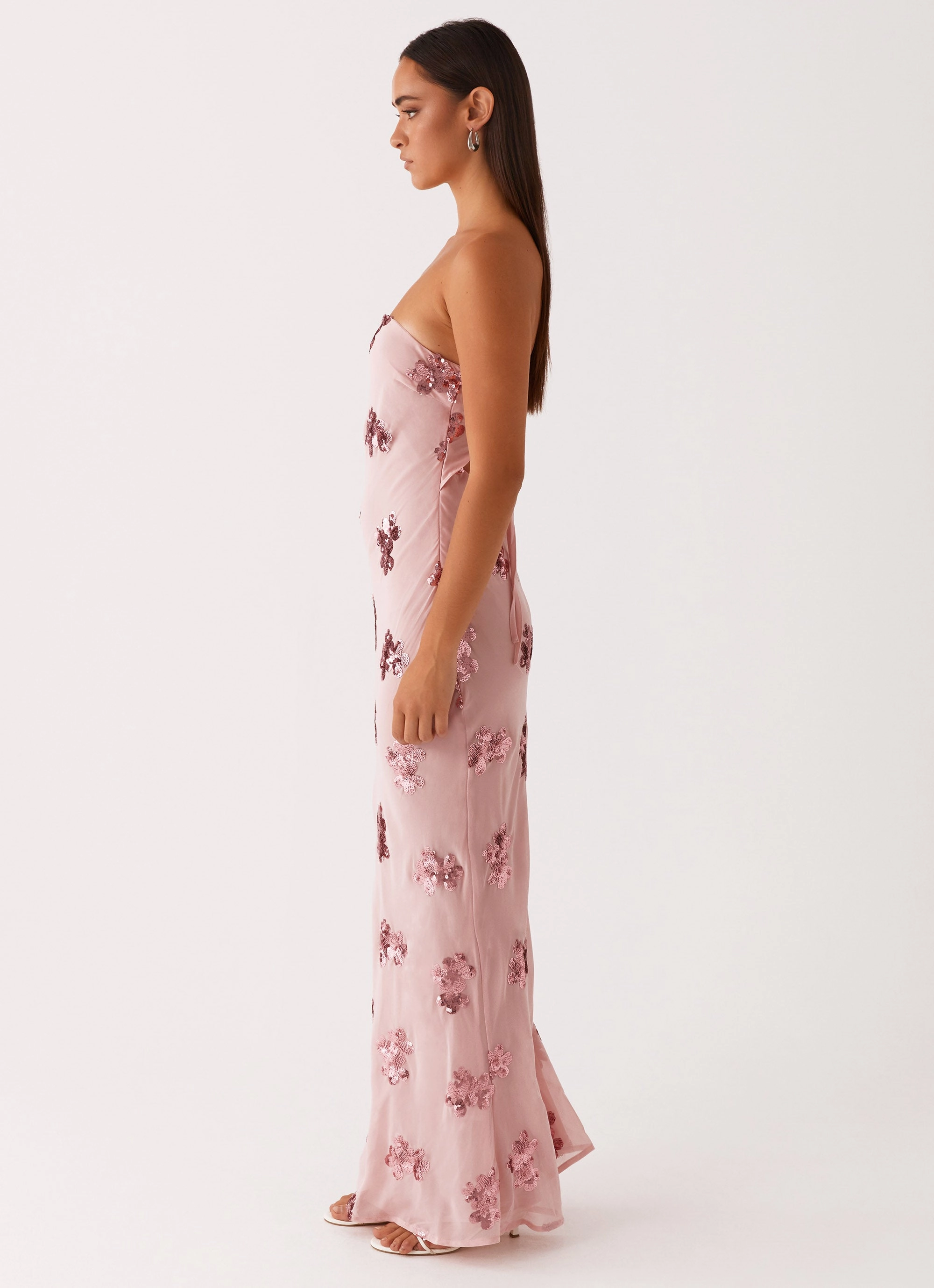 Clean Chic Sweet Escape Sequin Maxi Dress - Baby Pink