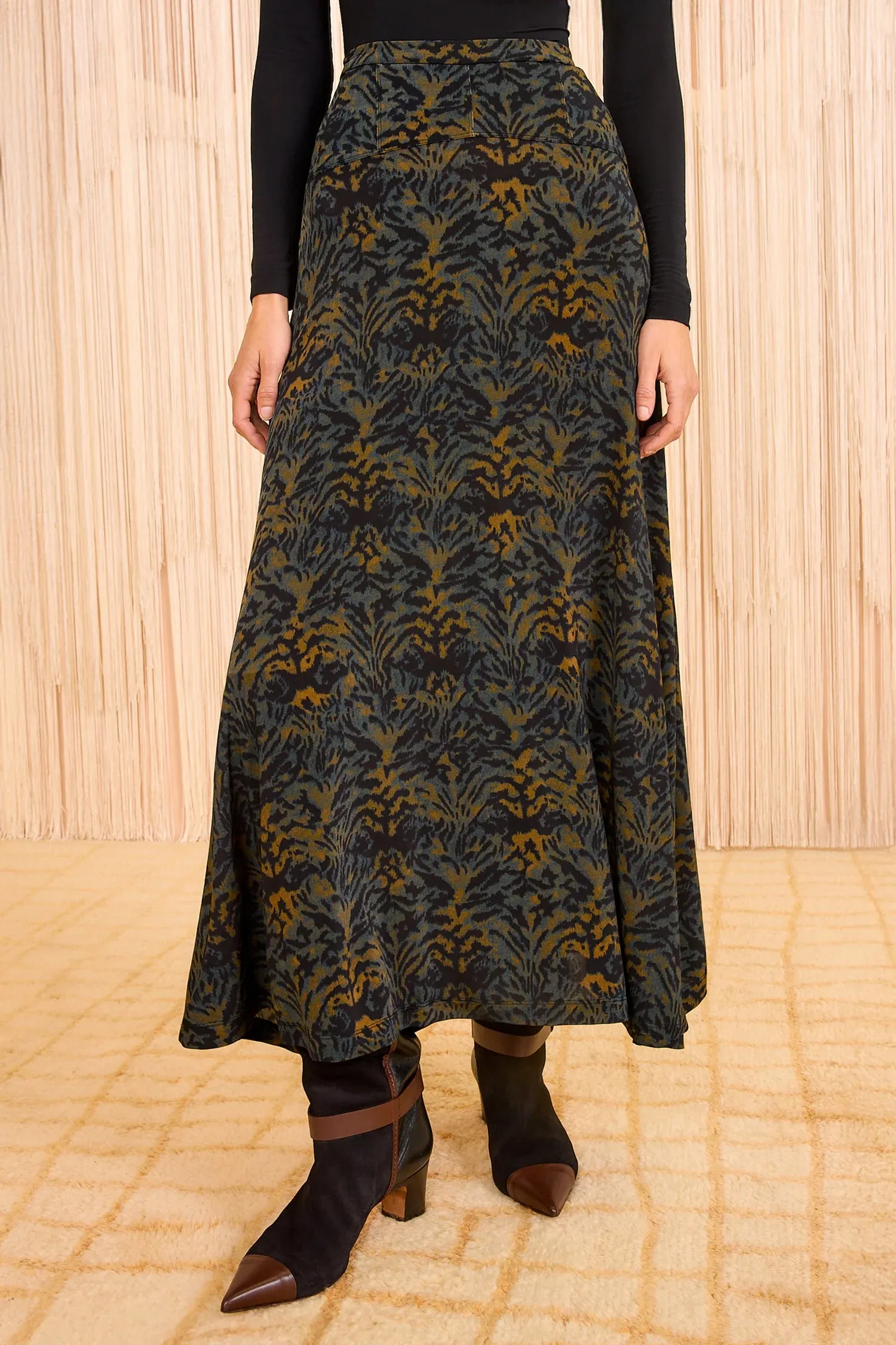 Ulla Johnson Paola Jersey High Waist Midi Skirt Soft Touch Material Smart Fit