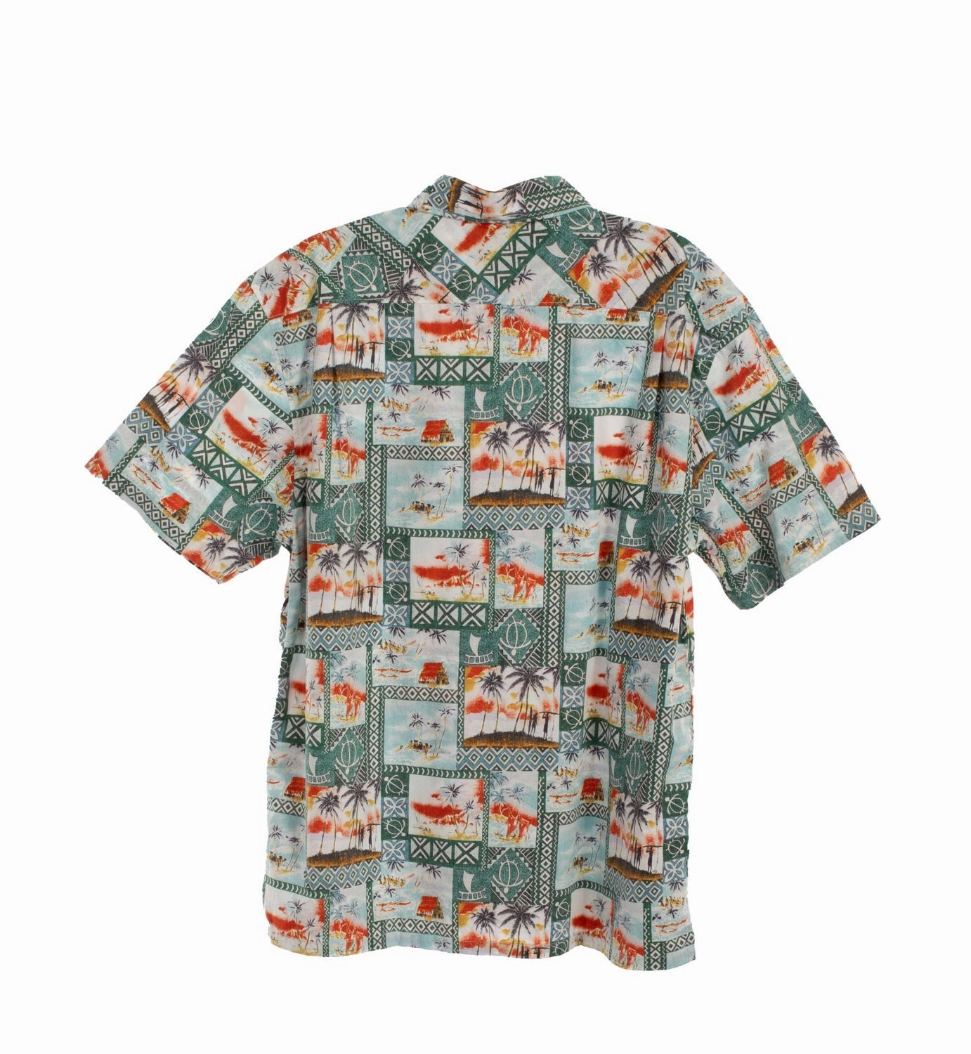 Scully Mens Island Surfers Pine 100% Cotton S/S Shirt Travel Friendly Unisex Option