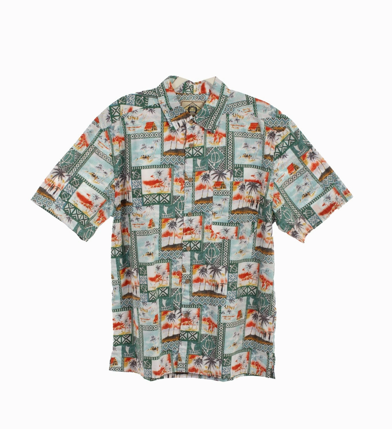 shopping spree Durable Texture Scully Mens Island Surfers Pine 100% Cotton S/S Shirt