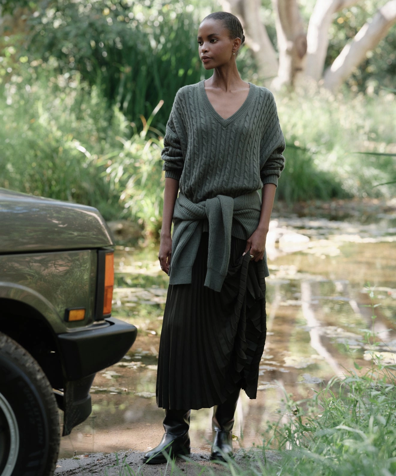 StainResistantFinish Nell V-Neck Sweater