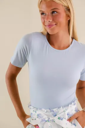 BondedShoulder Non Chafing Edges Taking Things Seriously Bodysuit-Blue