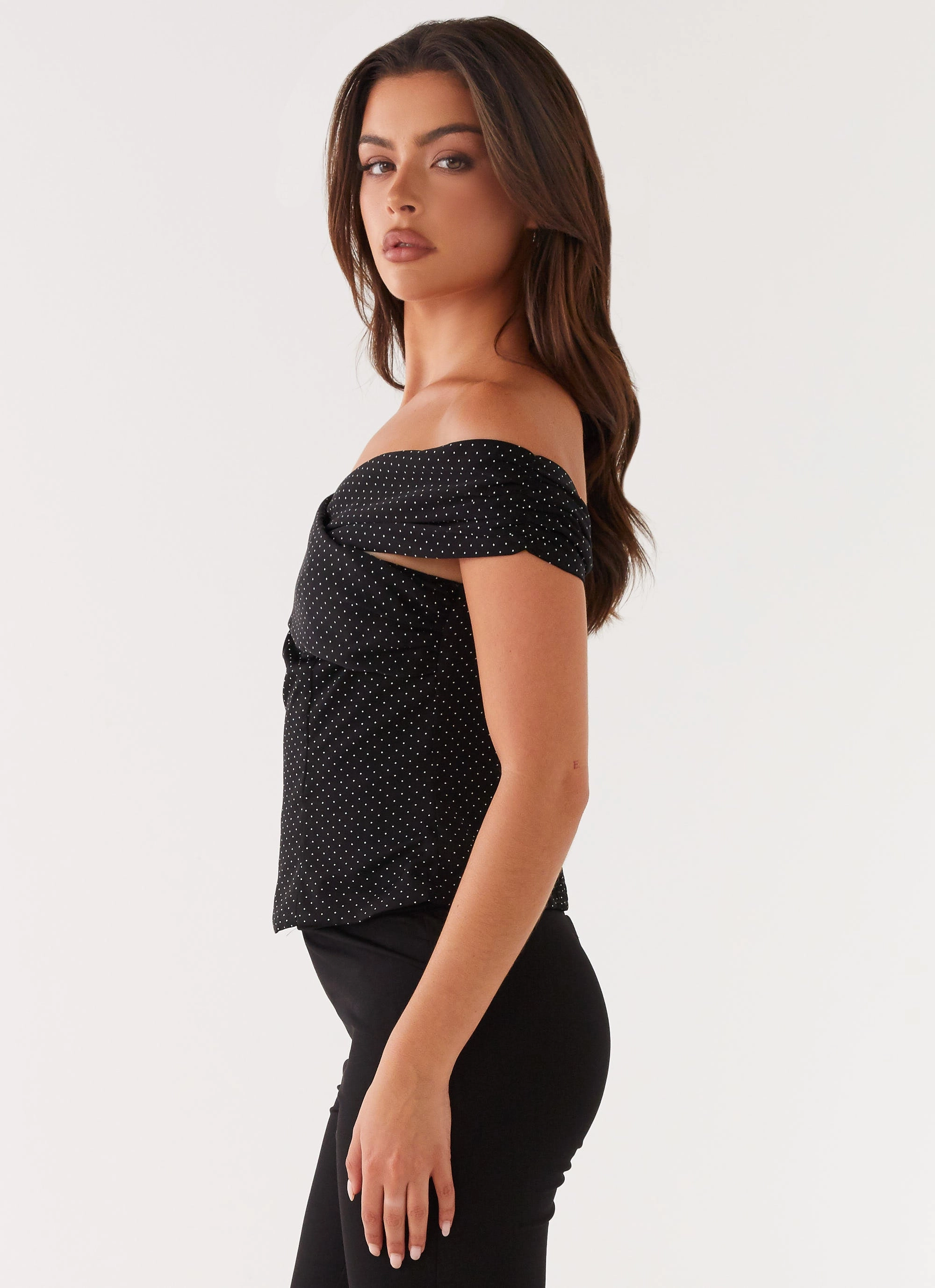 ShockAbsorbing Tamera Top - Black Polka Dot
