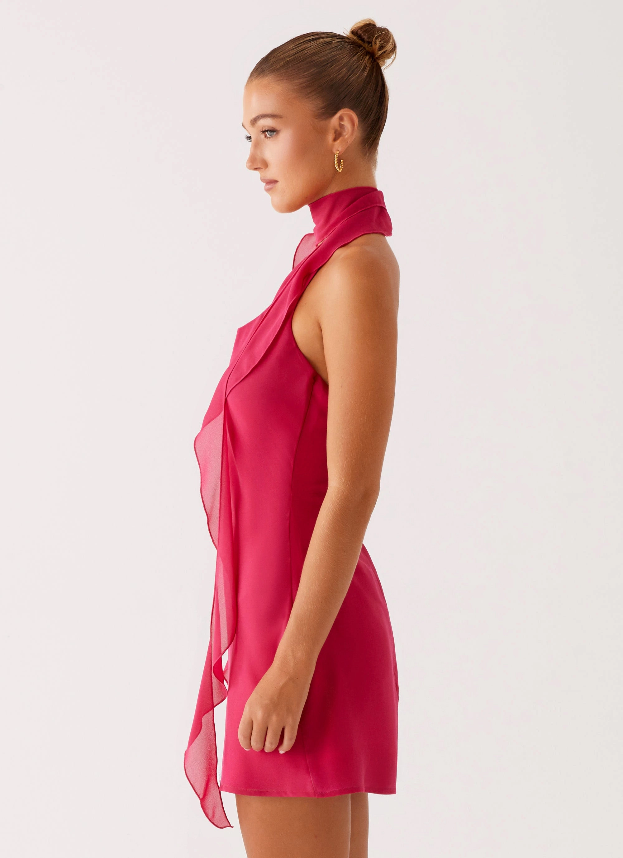 Cool Motion Tanner Mini Dress - Fuchsia