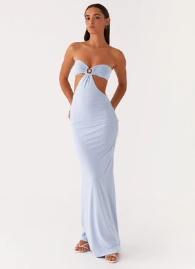 Tatiana Maxi Dress - Blue Elegant Silhouette