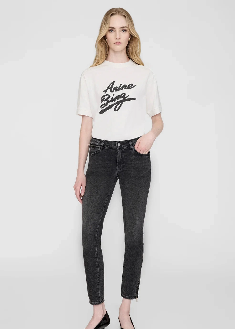 Anine Bing Jaylin Tee Signature Four Way Stretch