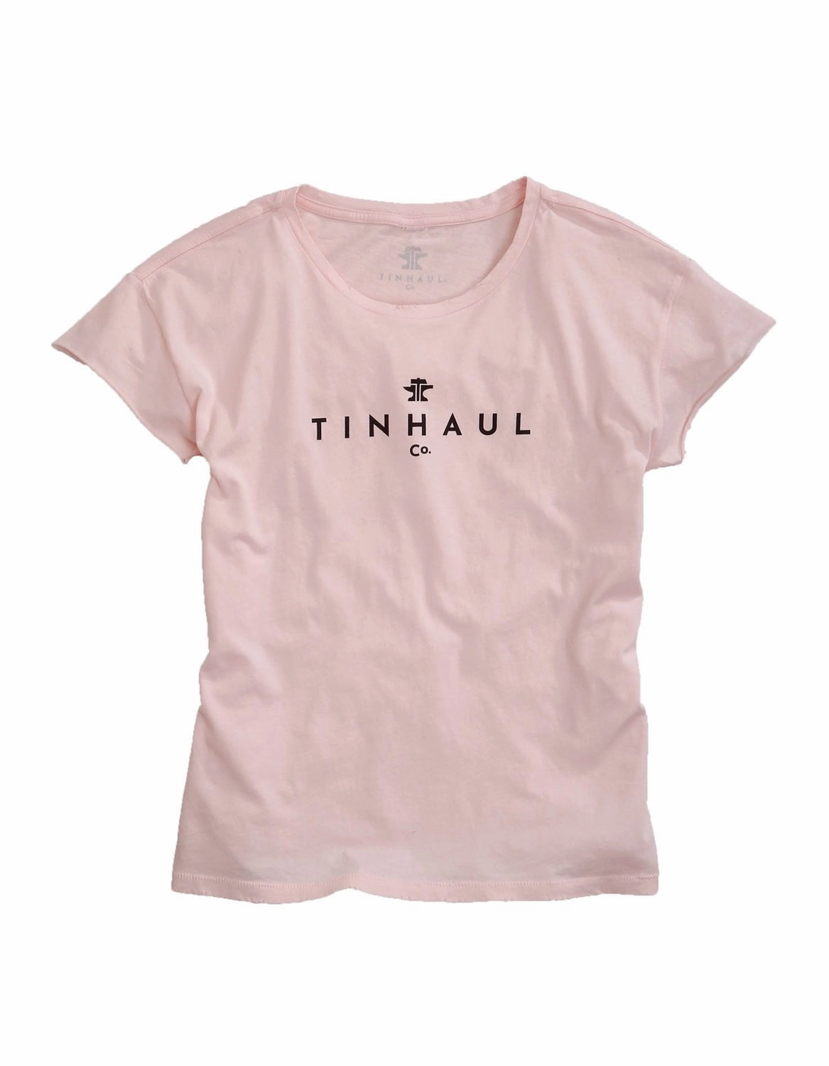 Tin Haul Womens Faded Pink 100% Cotton Anvil and Hammer S/S T-Shirt Multipocket Style tall size