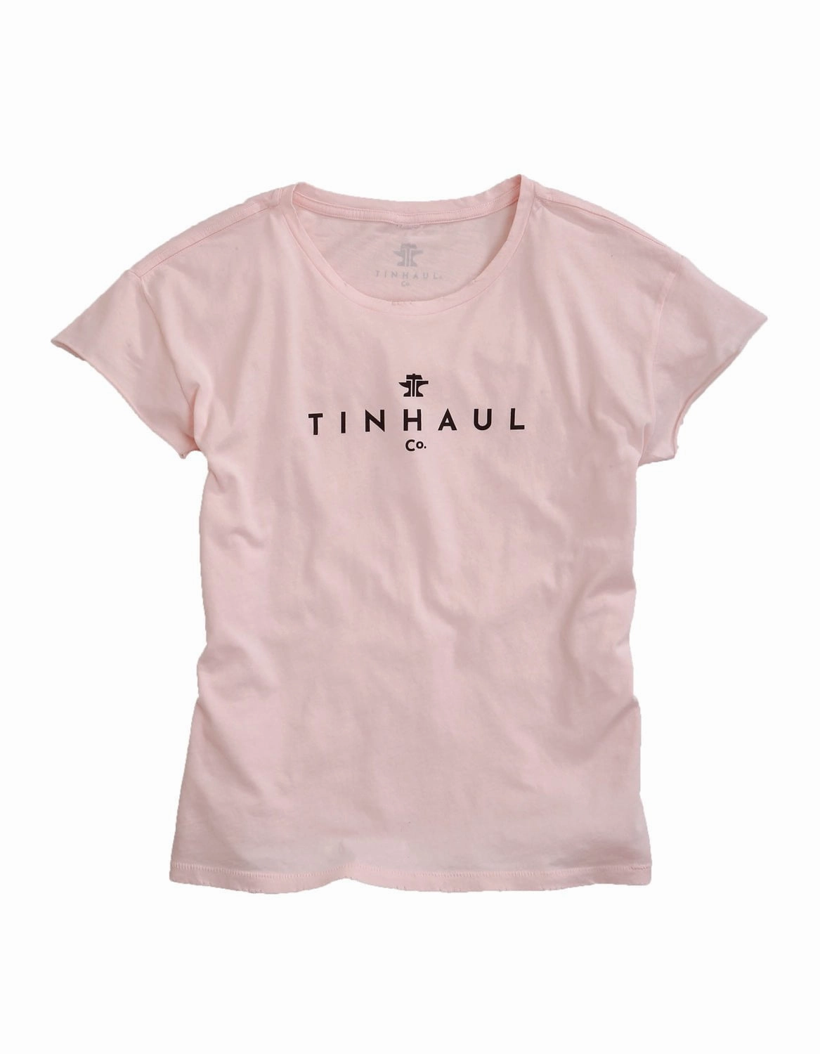 Tin Haul Womens Faded Pink 100% Cotton Anvil and Hammer S/S T-Shirt Monochrome Palette