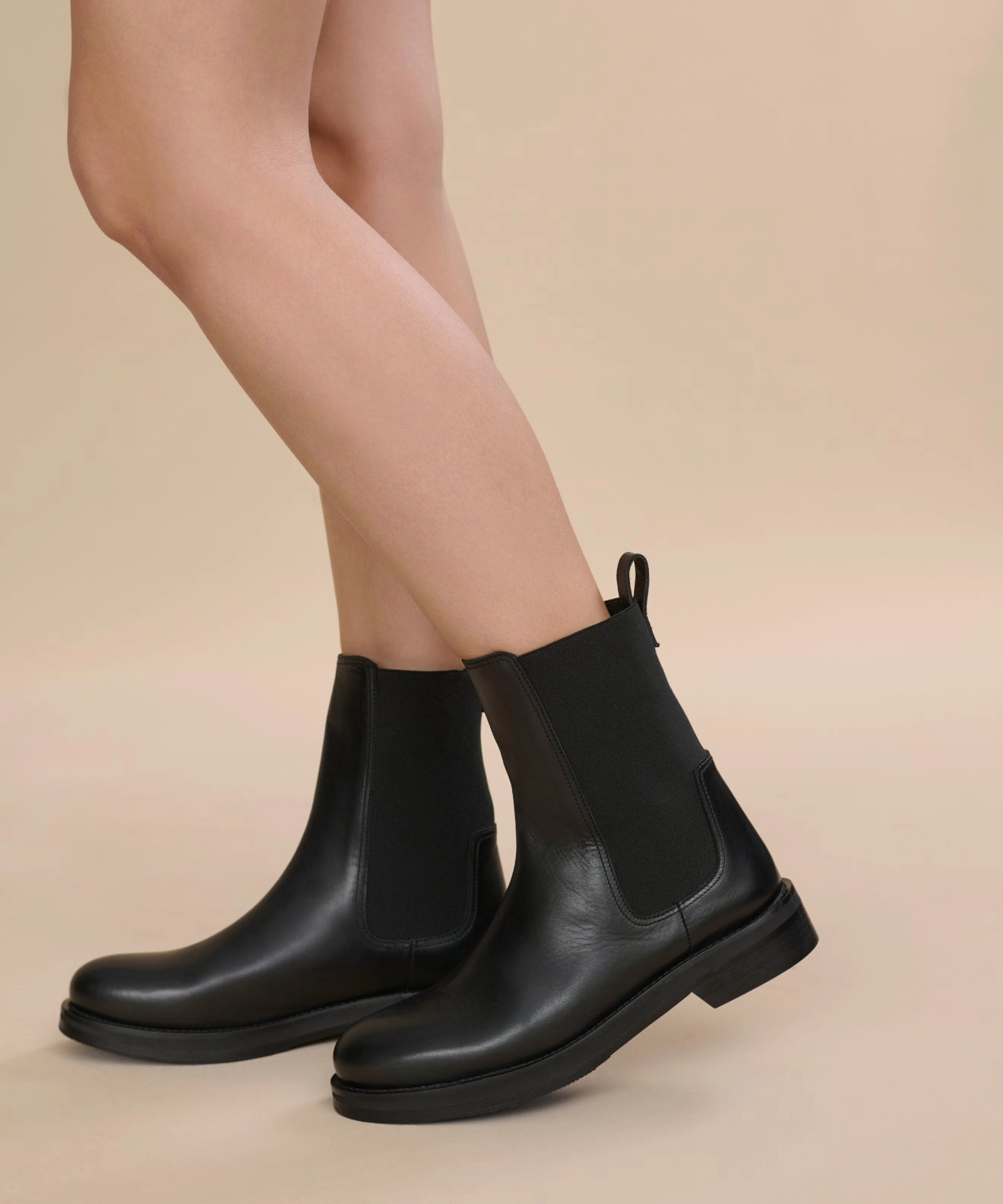 Leather Alden Boot Layered Collar Structure