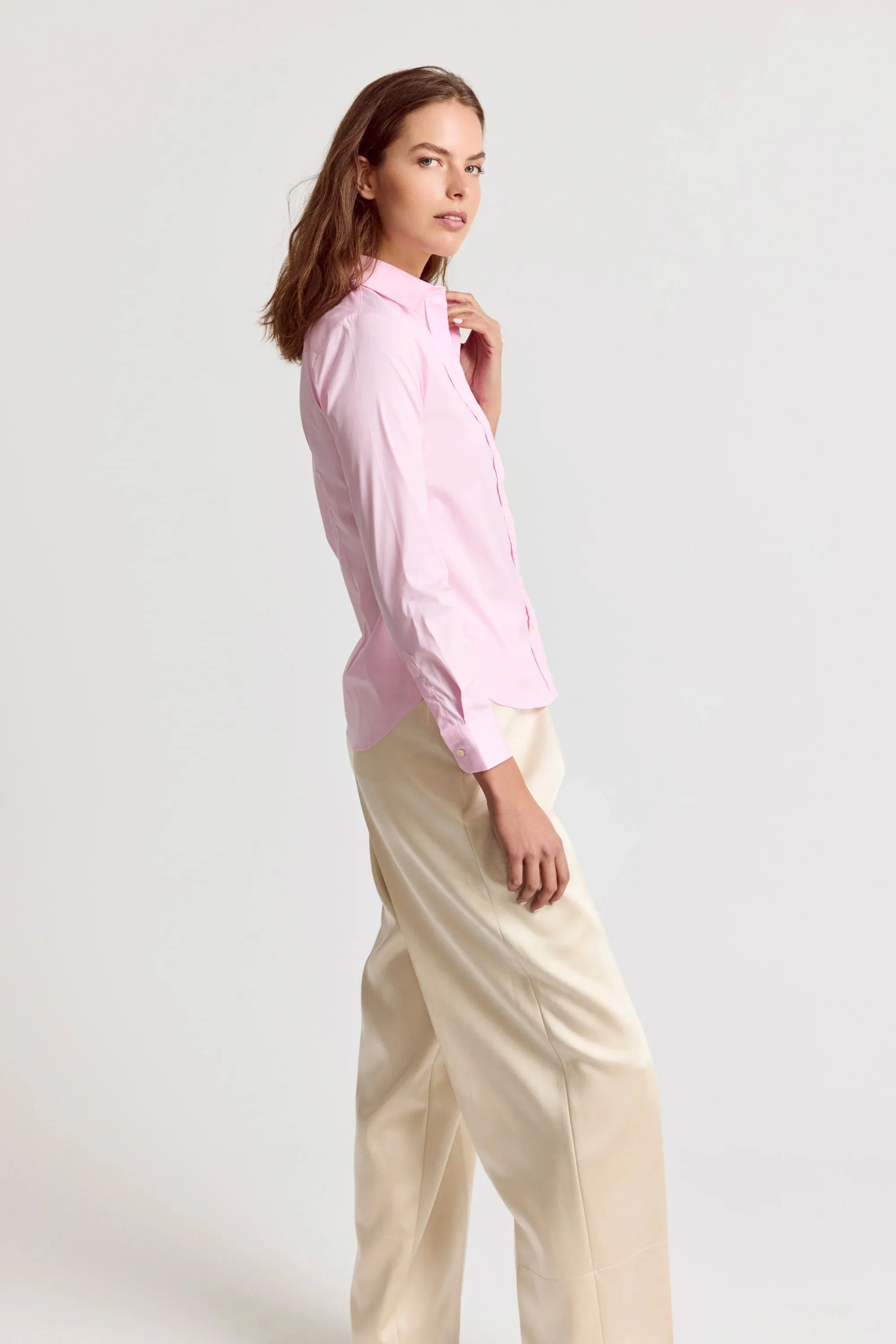 The Shirt The Icon Shirt Light Pink OversizedSilhouette Chic Cardigan