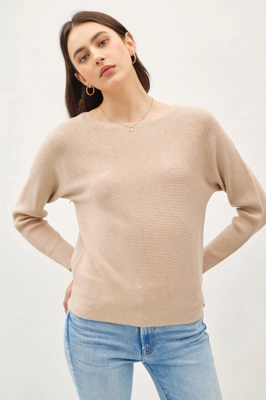The Shelby Sweater OrganicCottonBlend Smooth Seam Transition