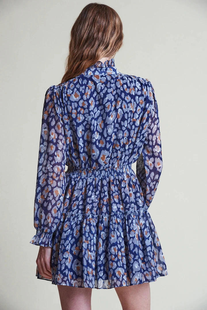 The Shirt Maxwell Dress - Navy Leopard Youthful Style Low-Waist