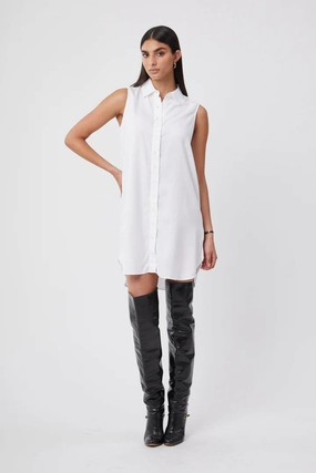Mood Booster The Shirt Sleeveless Shirtdress