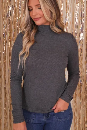 There She Goes Again Ribbed Top-Charcoal Active Wear AllSeason Wearability