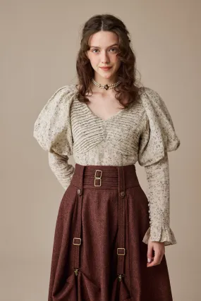 QuickRelease Sonia 33 |pintucked linen blouse