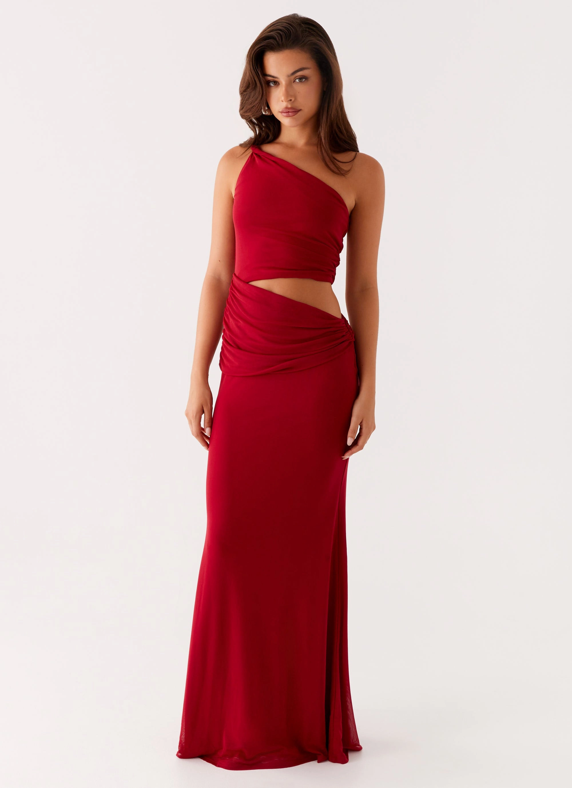 Fashion Layers Polished Edge Three Wishes Maxi Dress - Raspberry