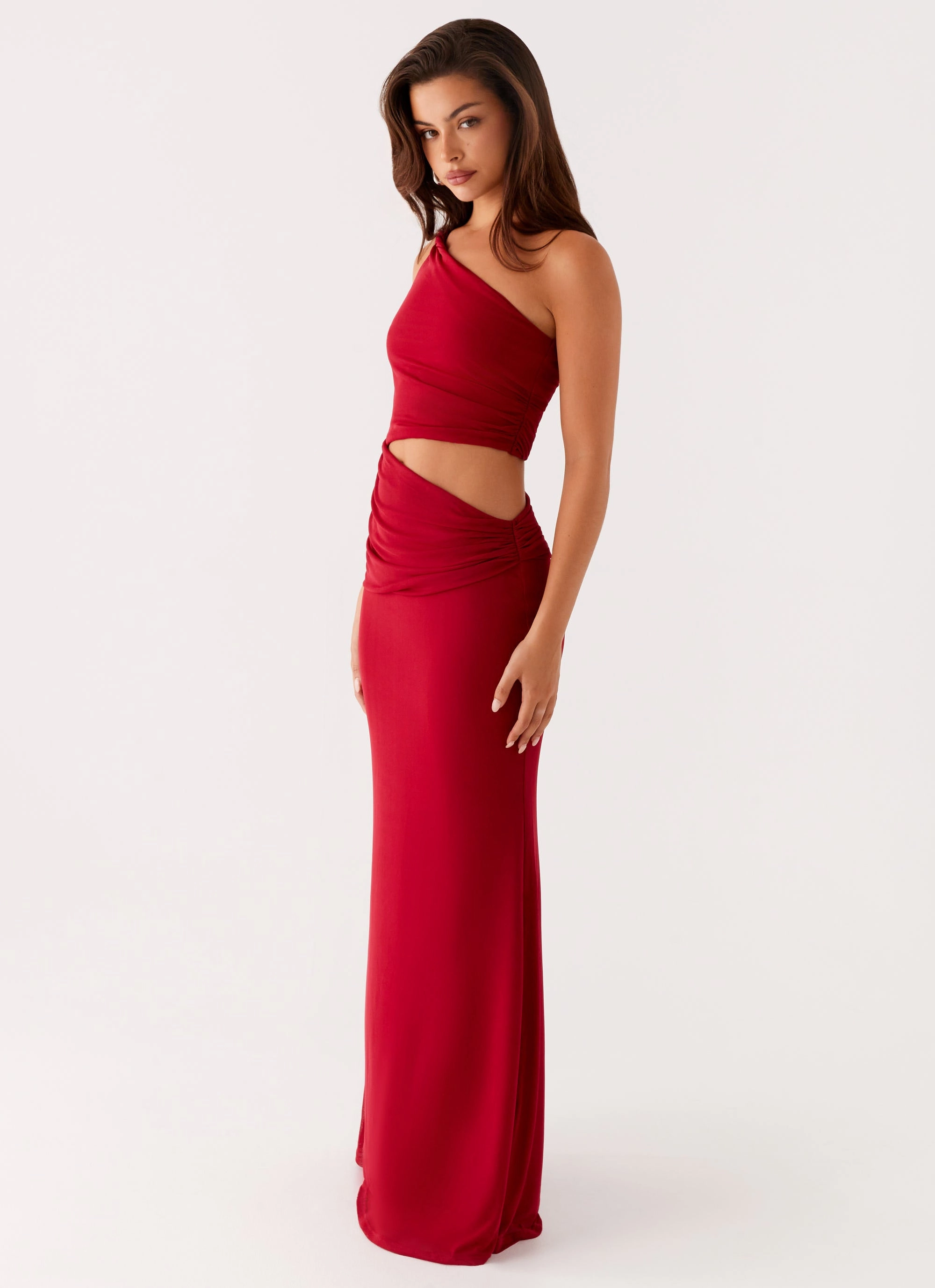 Three Wishes Maxi Dress - Raspberry Air Layer