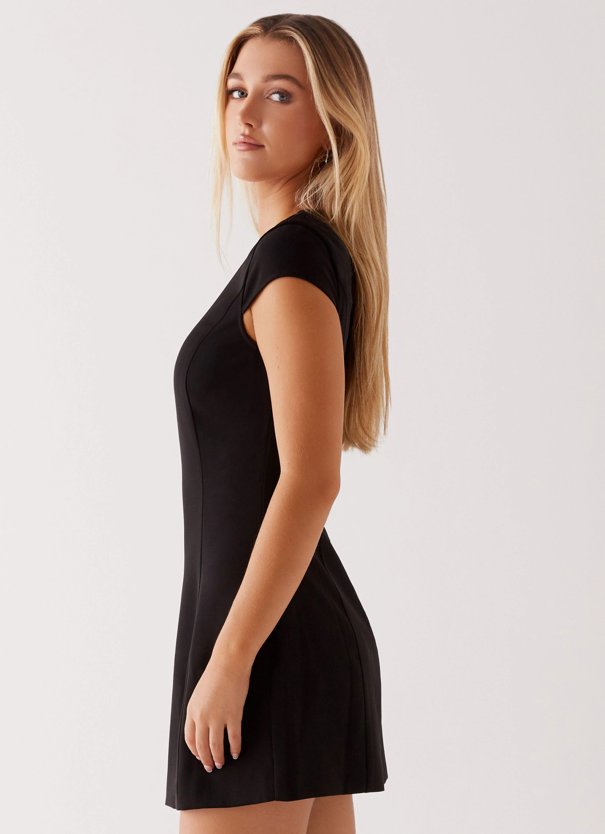 Winter Classic Tia Mini Dress - Black