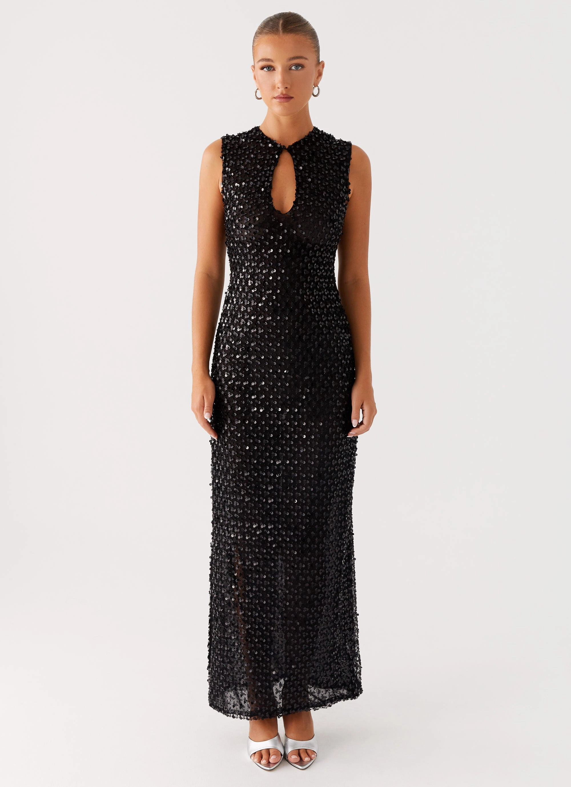 Essential Style Kore Sequin Maxi Dress - Black