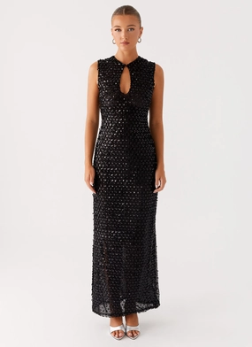 Essential Style Kore Sequin Maxi Dress - Black