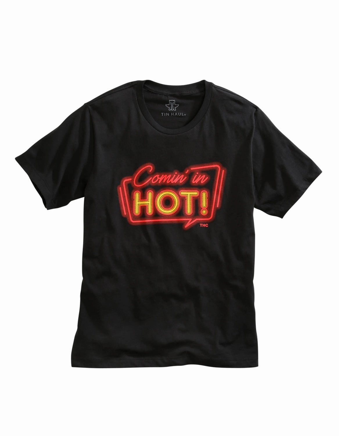UV Protective Coating Tin Haul Mens Black 100% Cotton Comin in Hot S/S T-Shirt