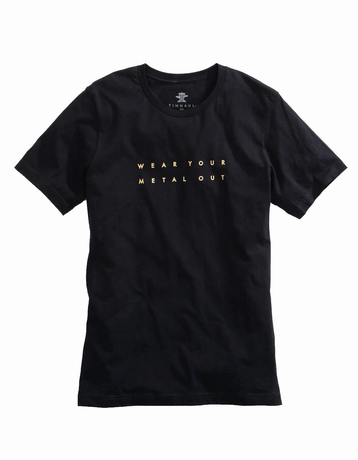 Tin Haul Mens Black 100% Cotton Wear Your Metal Out S/S T-Shirt Breathable mesh