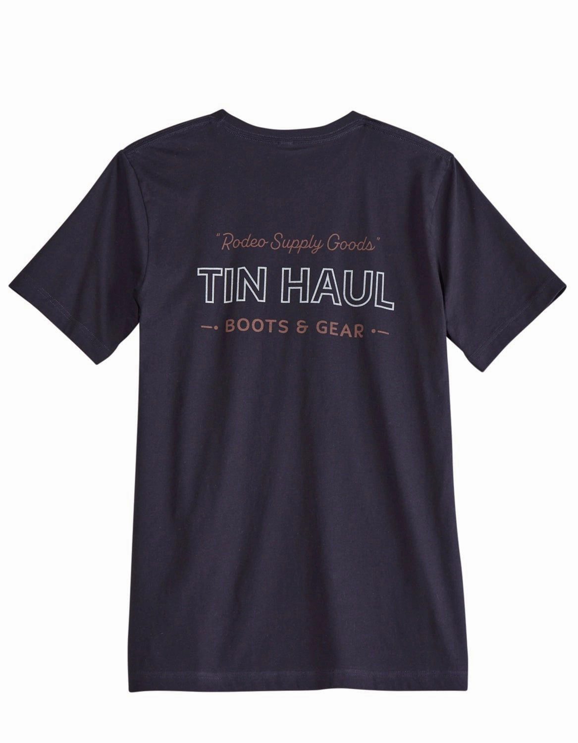 Tin Haul Mens Rodeo Supply Black 100% Cotton S/S T-Shirt Fashionable Layer Breathable Wearable