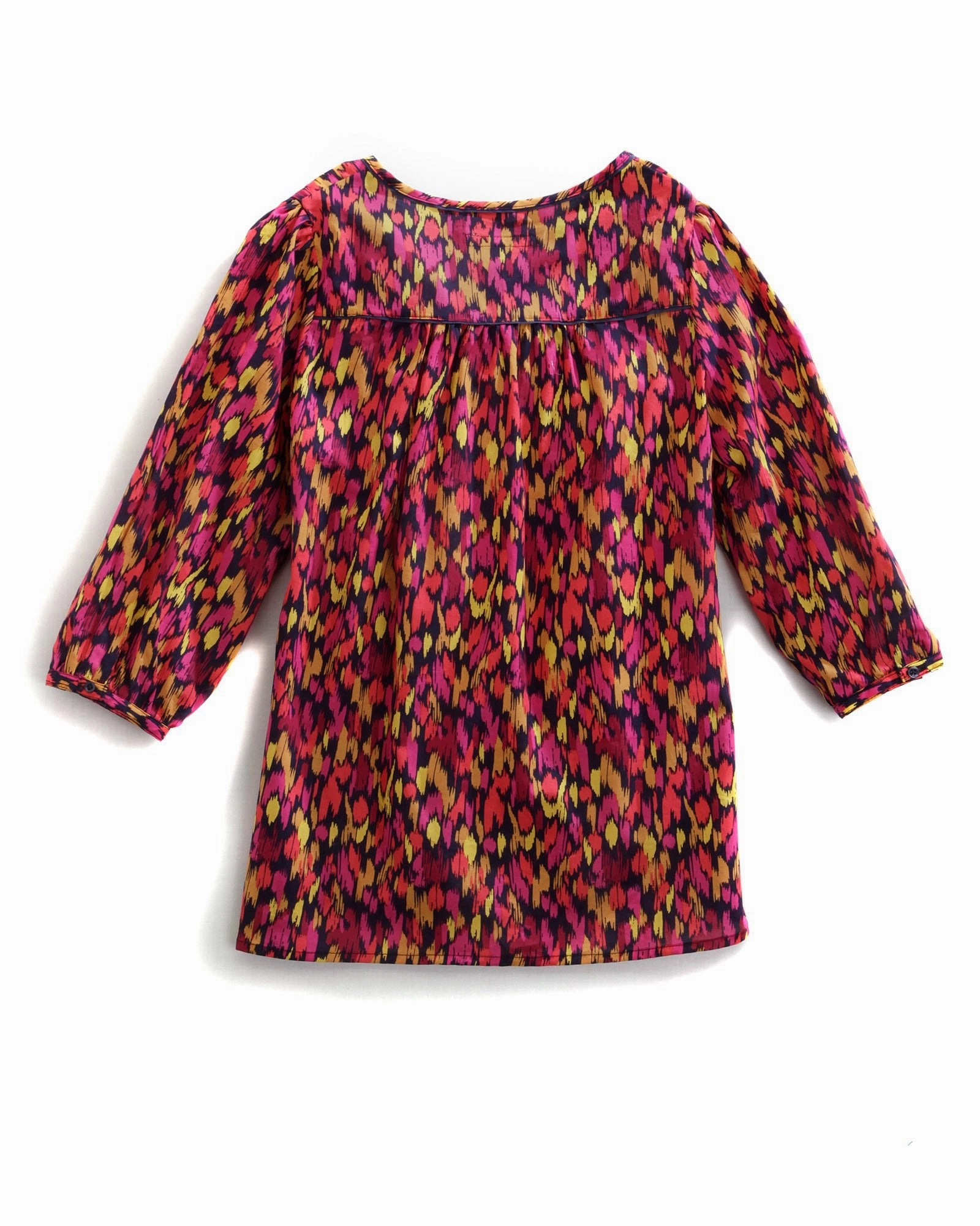 Tin Haul Womens 9495 Confetti Camo Multi-Color 100% Cotton S/S Blouse First Date Low Profile Pocket Design