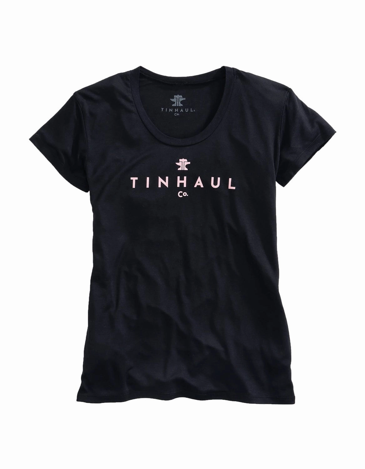 Tin Haul Womens Black Poly/Rayon Anvil and Hammer S/S T-Shirt On-The-Go Style