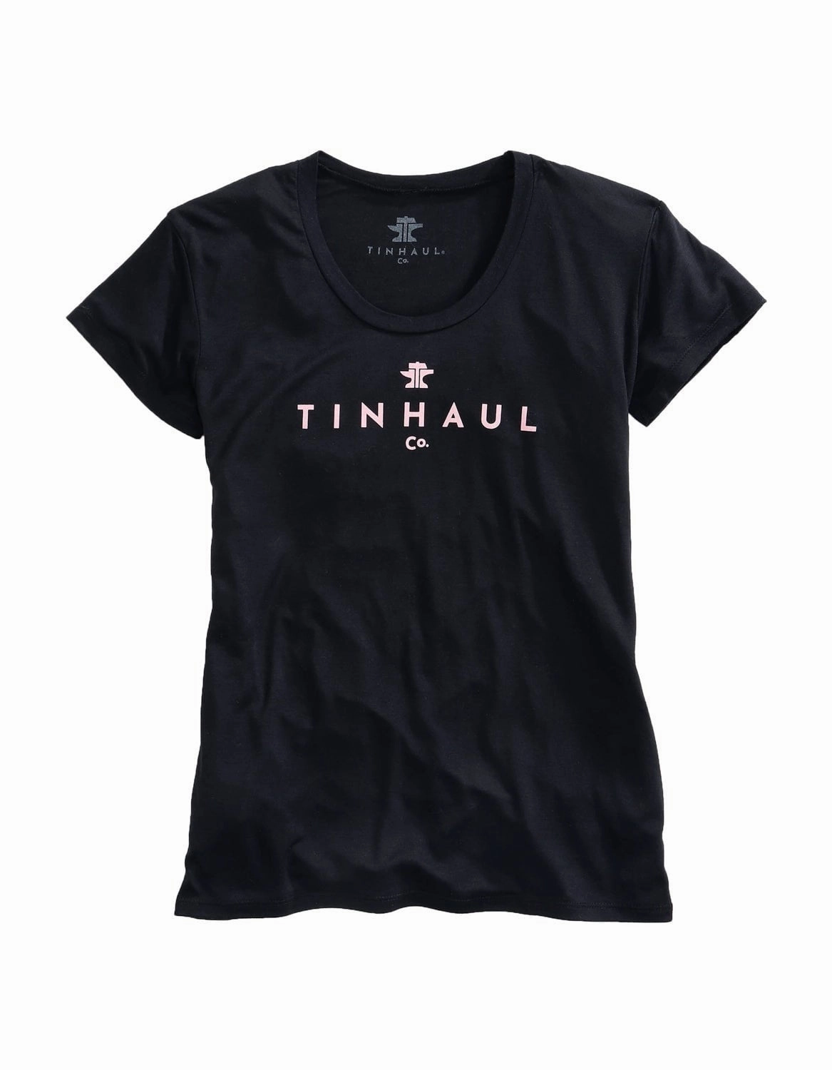 Tin Haul Womens Black Poly/Rayon Anvil and Hammer S/S T-Shirt Trendy designs