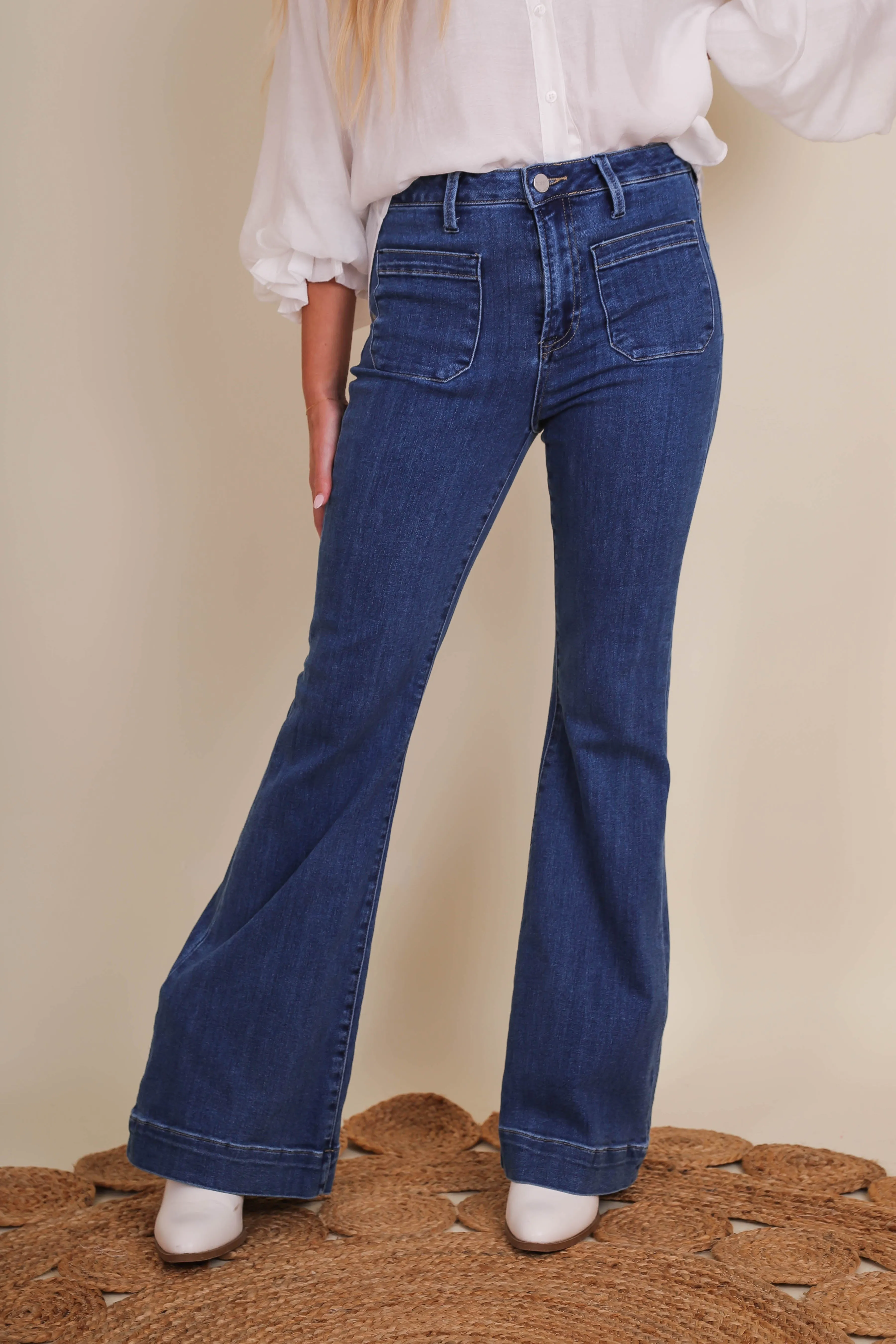 Shape Retention Totally Far Out Denim Flares