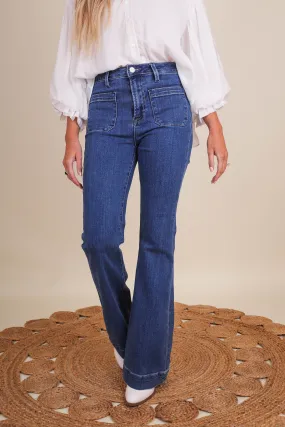Totally Far Out Denim Flares Trendy Layering Minimal Edge