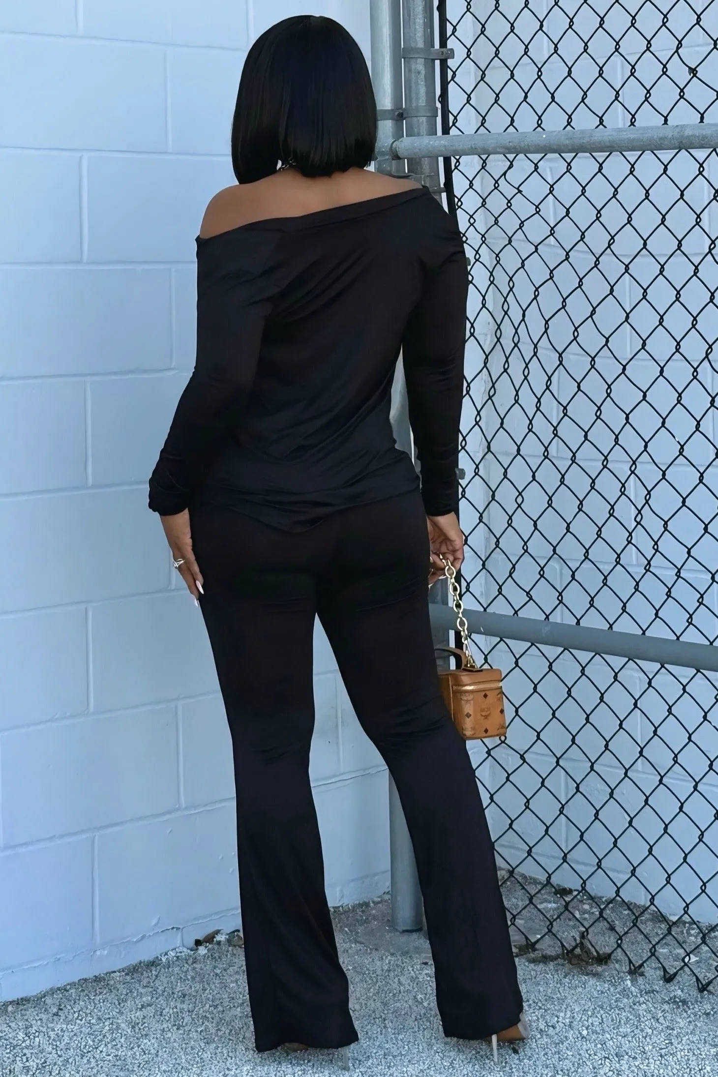 Layering Essential Timeless Comfort Wear Effortless Comfort, Elevated Style Loose Fit Tunic Set-Black