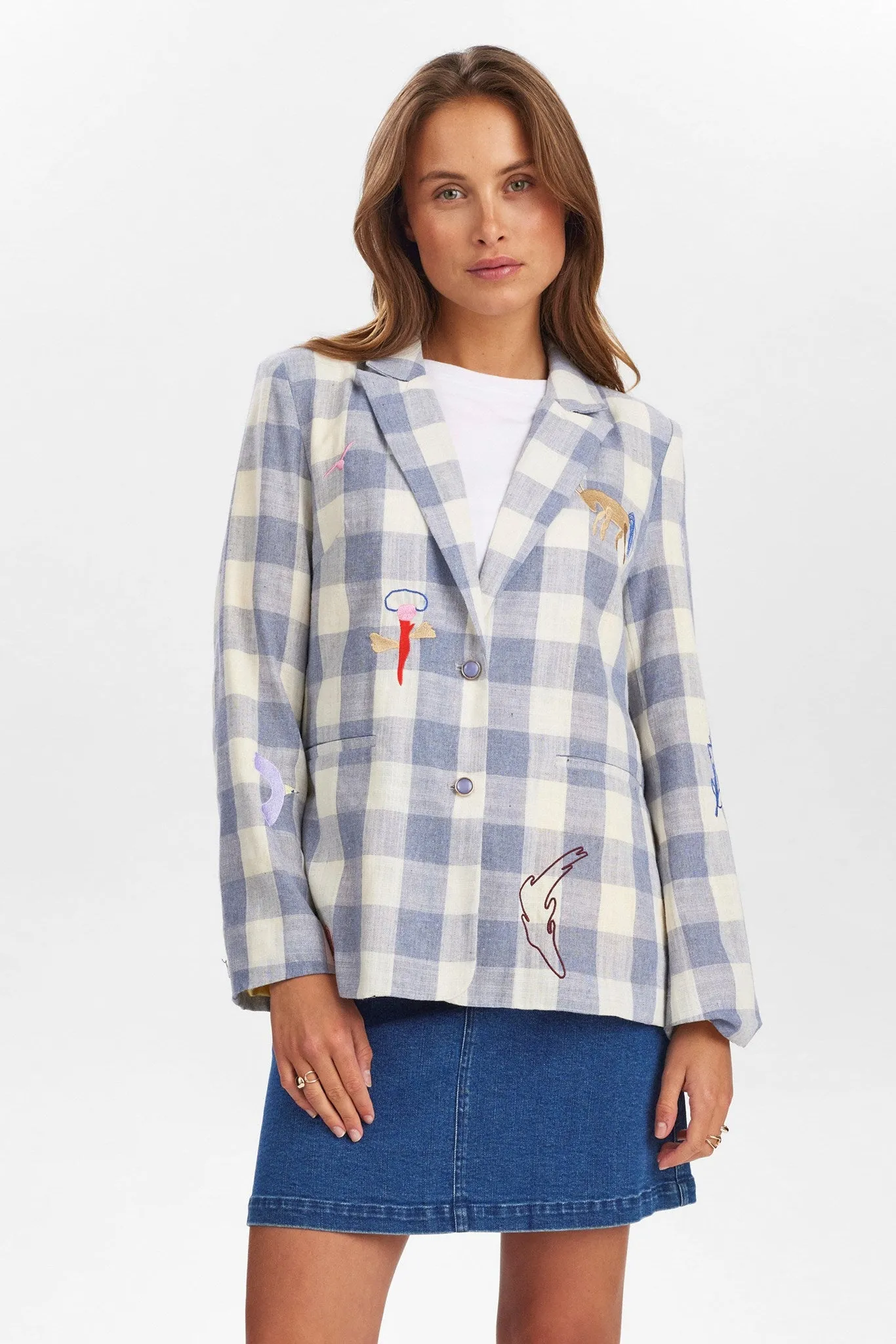 NUHONOR BLAZER - Cerulean Simple Layers