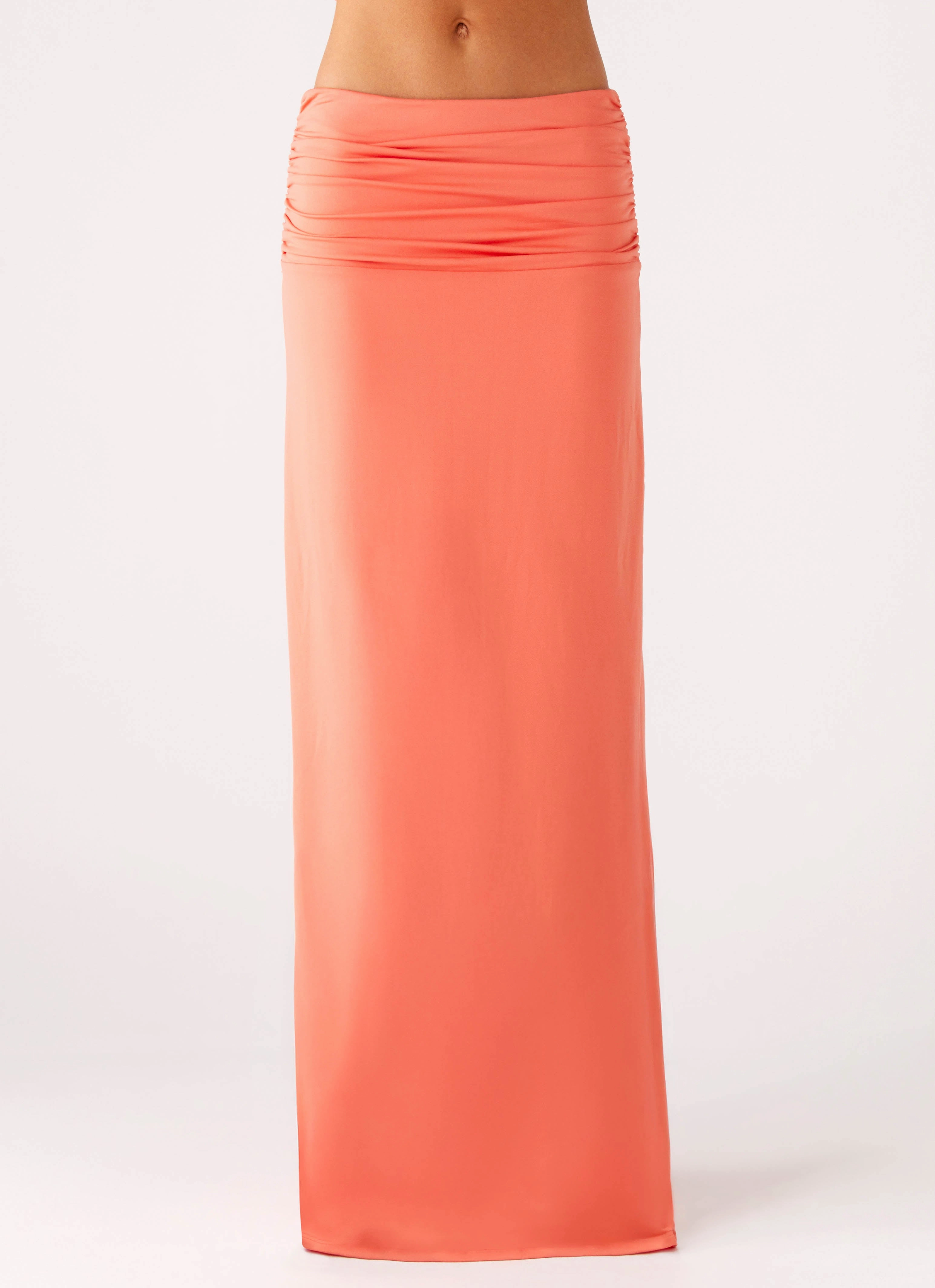 Elisabetta Maxi Skirt - Coral High low hem All Day