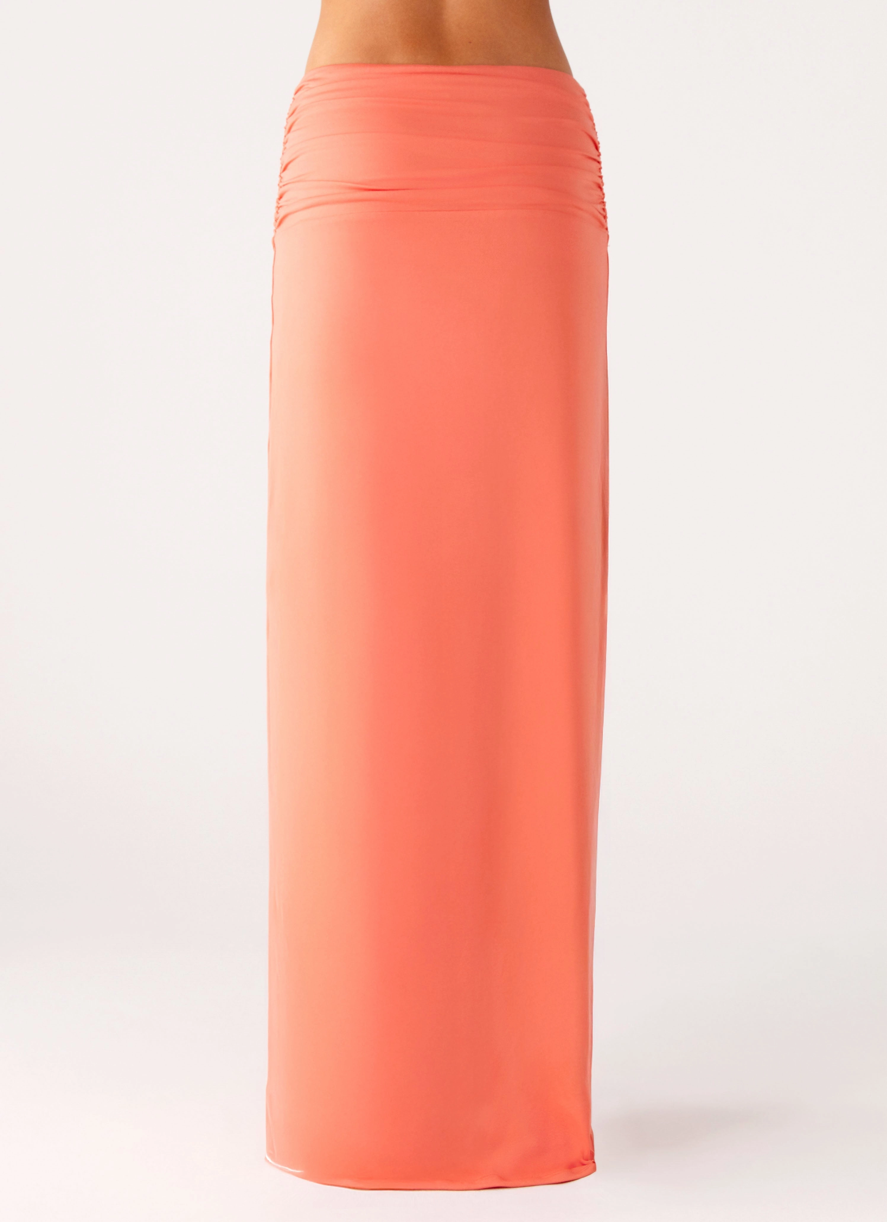Luxury Feel Affordable Fashion Elisabetta Maxi Skirt - Coral