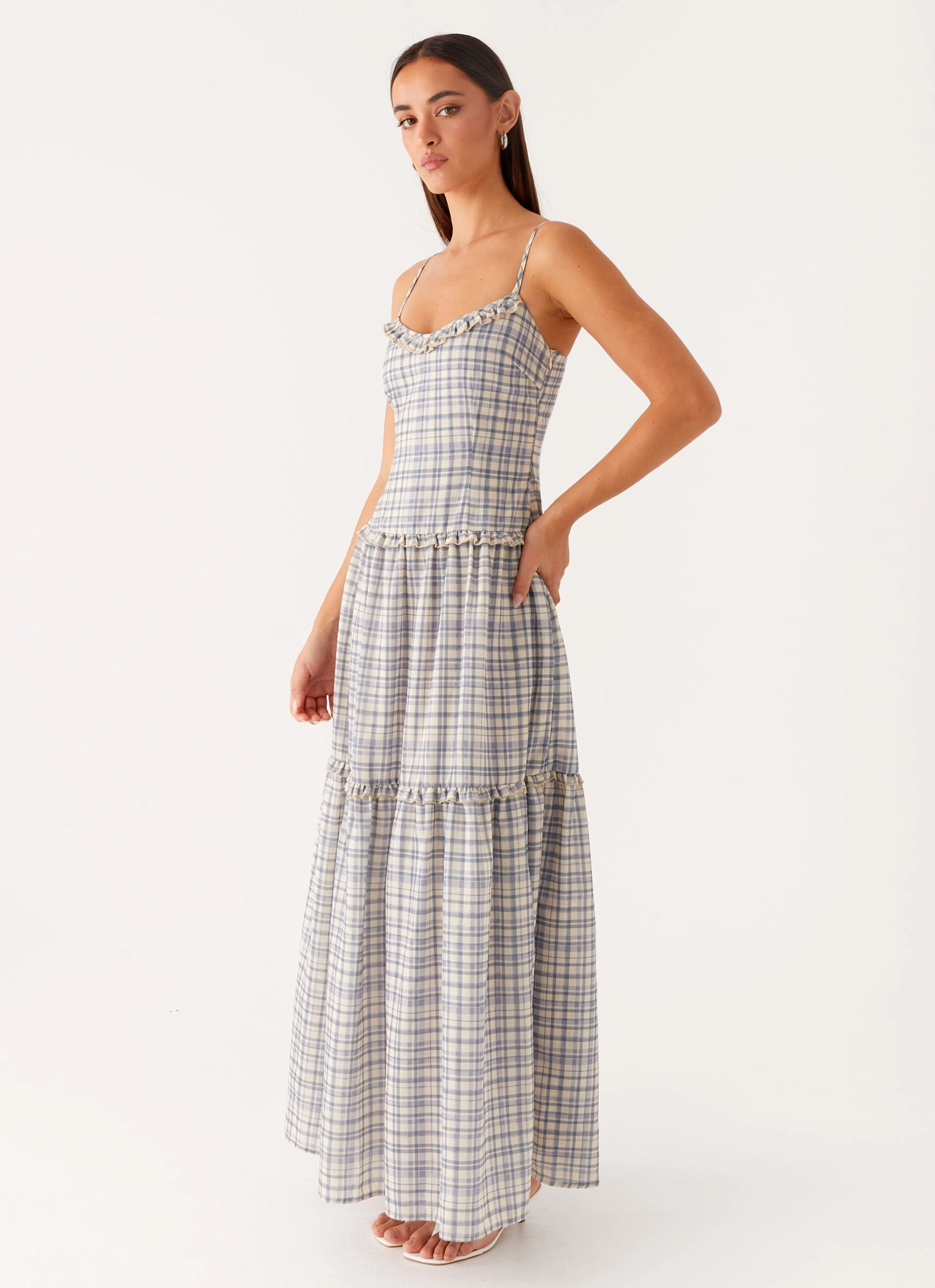 Balanced Light Hermie Midi Dress - Check