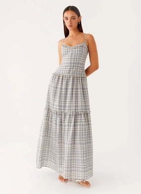 Easy Lovely Hermie Midi Dress - Check