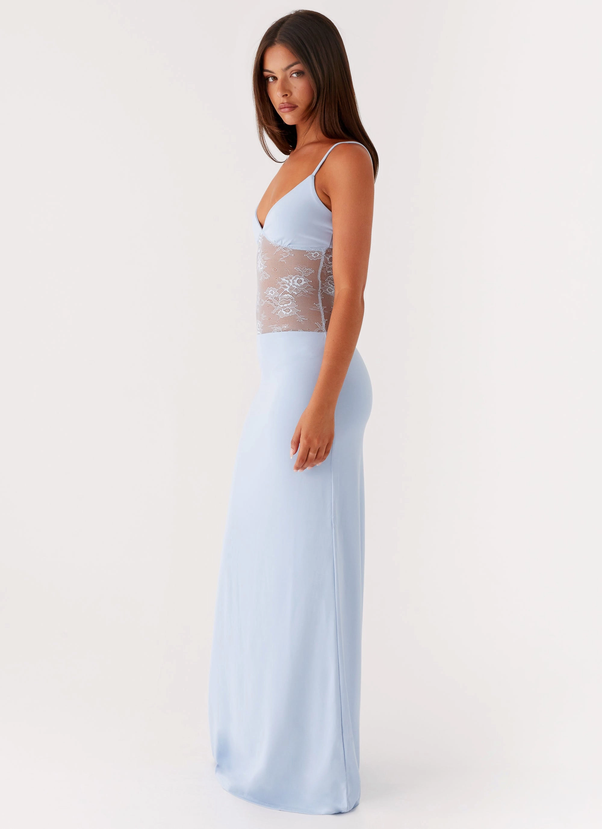 Envy Maxi Dress - Blue Elegant Detail