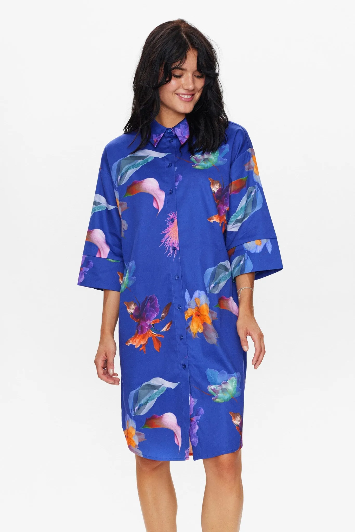 NUGLADYS DRESS - Clematis Blue Perfectly Styled Light and breezy summer dress